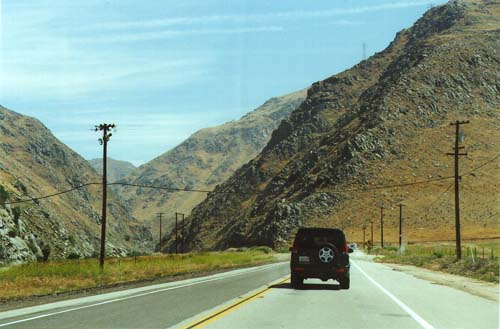 Entering the Kern river valley