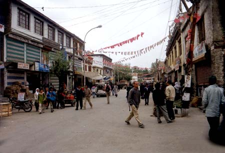 A shot of the Leh city market