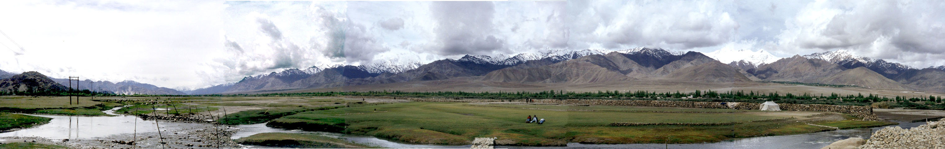 A panoramic shot of the Indus Valley near Leh