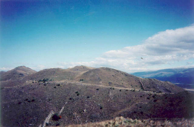 The lines seen on the hill are hundreds of year old walls erected
by Indians to demarkate their lands