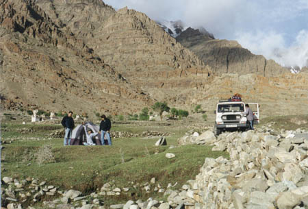 First camp near Hemis Monastery